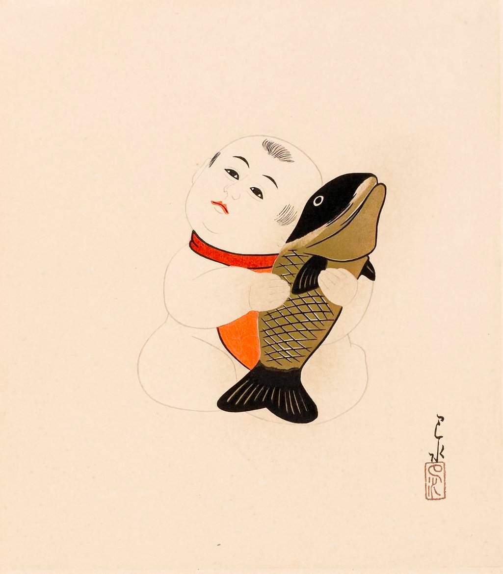 Imperial Doll (24) - Kawase Hasui Catalogue woodblock print
