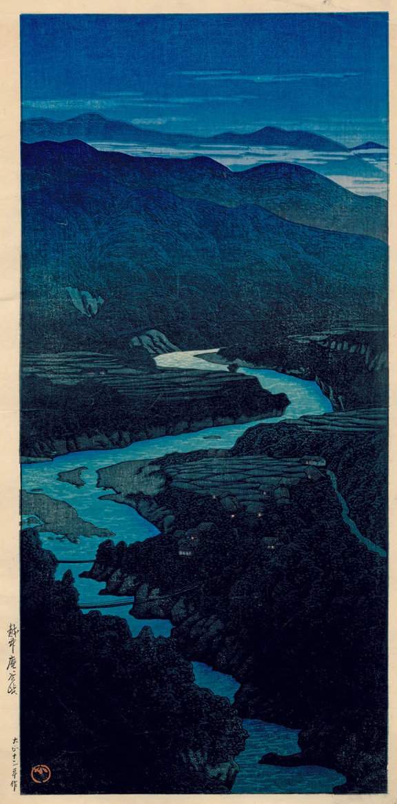 Ioridani  Mountain Pass, Etchu - Kawase Hasui Catalogue woodblock print