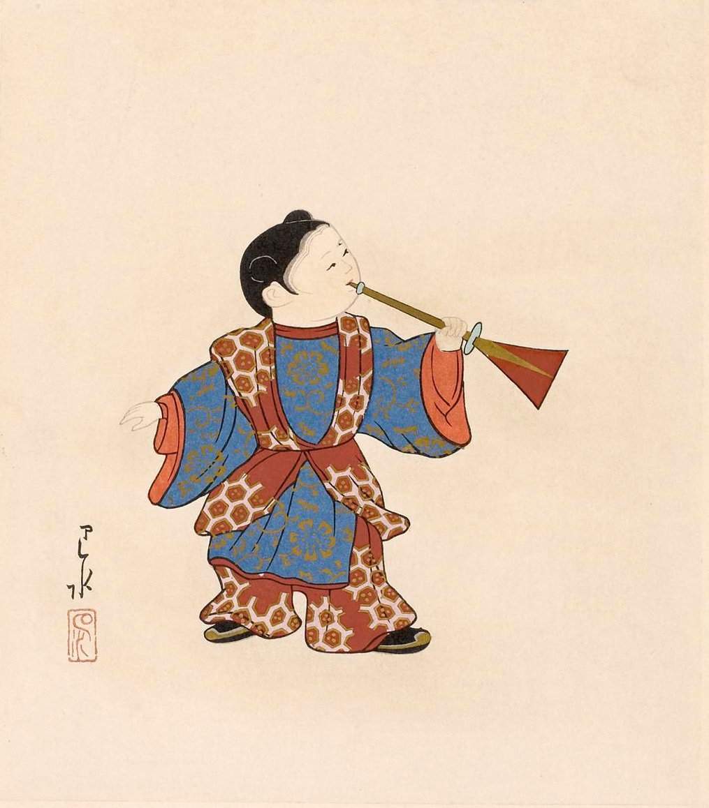 Karako Doll (11) - Kawase Hasui Catalogue woodblock print