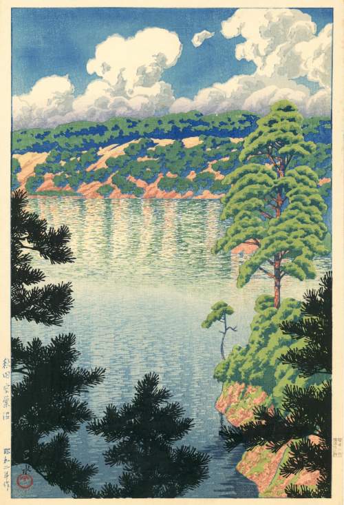 Kawase Hasui - Karasu Swamp, Akita thumbnail