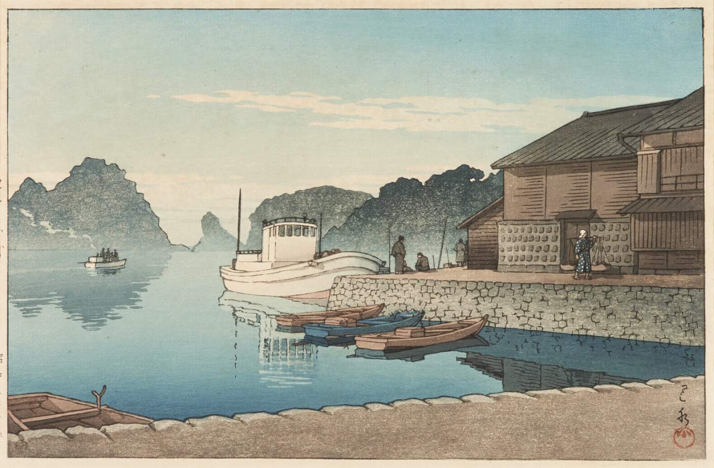 Katsuura Inlet, Kii - Kawase Hasui Catalogue woodblock print