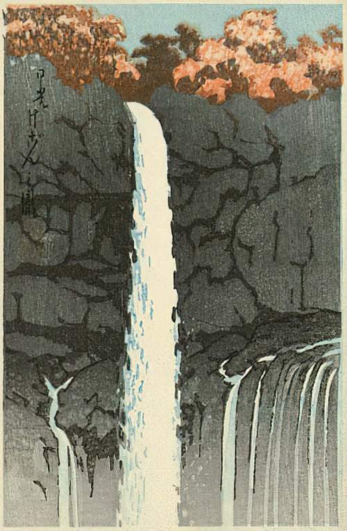 Kawase Hasui - Kegon Falls, Nikko thumbnail