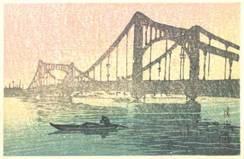 Kawase Hasui - Kiyosu Bridge thumbnail