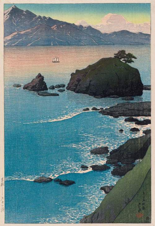 Kawase Hasui - Kude Beach, Wakasa Province thumbnail