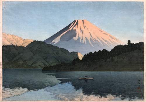 Kawase Hasui - Lake Ashino, Hakone thumbnail