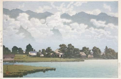 Kawase Hasui - Lake Kizaki, Shinshu thumbnail