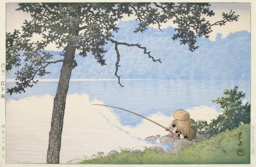 Kawase Hasui - Lake Matsubara, Shinshu thumbnail