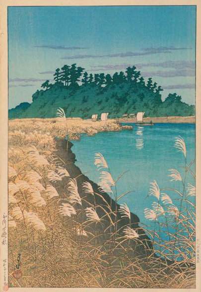 Kawase Hasui - Late Autumn in Ichikawa thumbnail