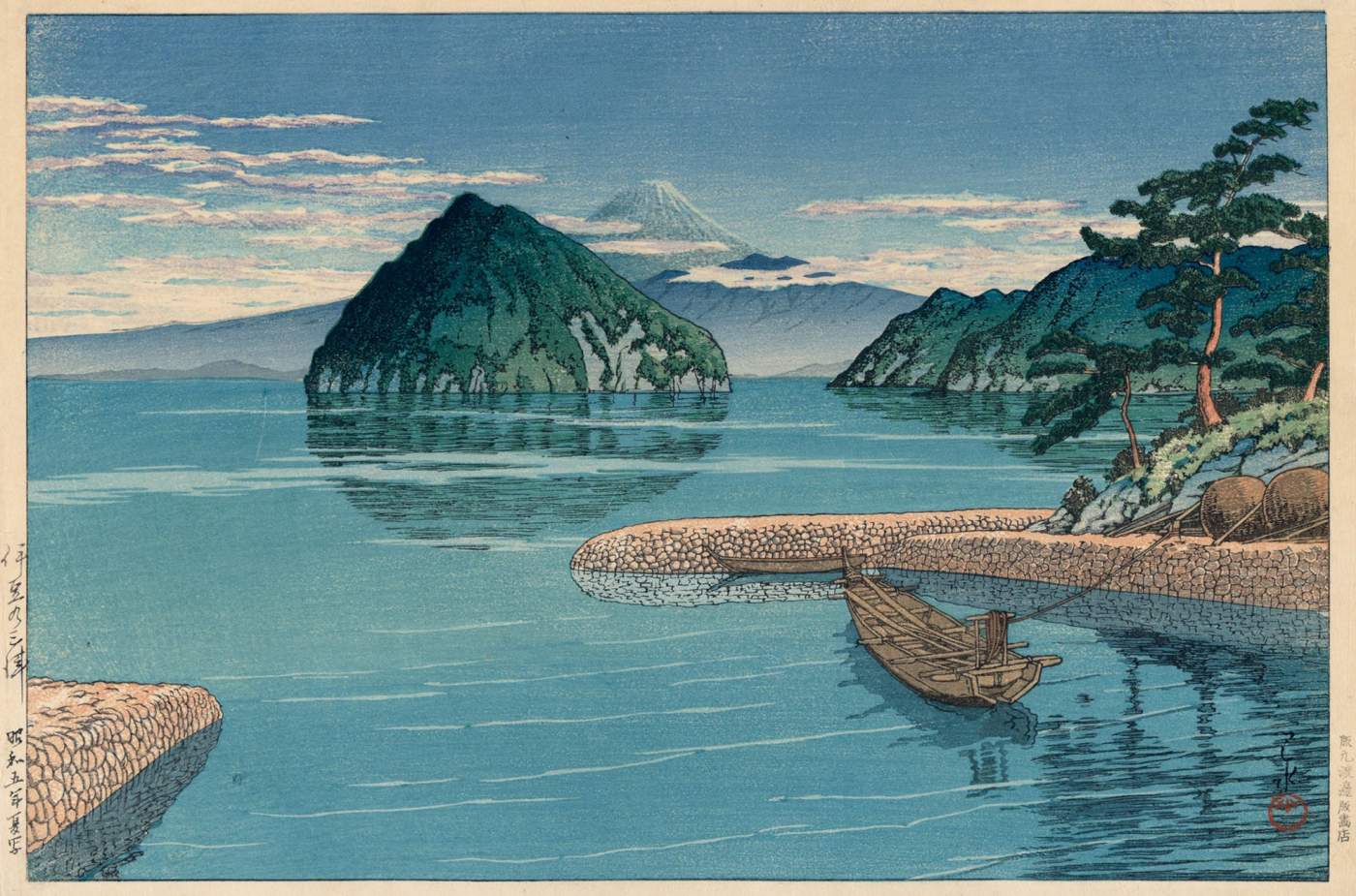 Mito, Izu - Kawase Hasui Catalogue woodblock print