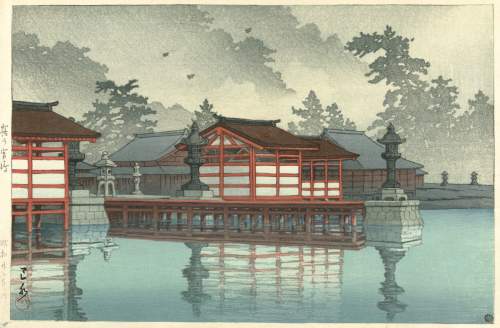 Kawase Hasui - Miyajima in Mist thumbnail