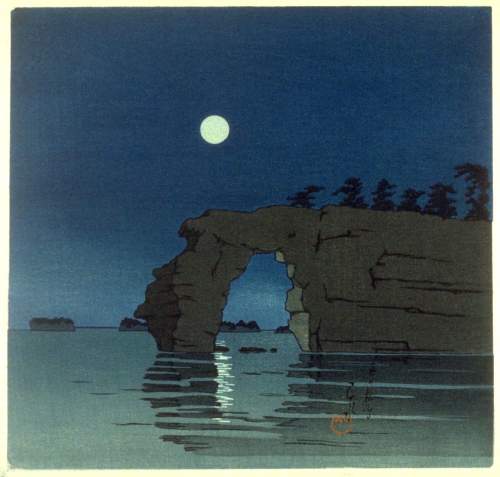 Kawase Hasui - Moon at Matsushima thumbnail