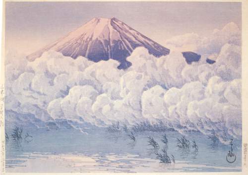 Kawase Hasui - Morning at Hirano, Lake Yamanaka thumbnail