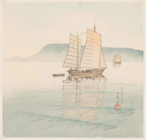 Kawase Hasui - Morning at Takamatsu thumbnail