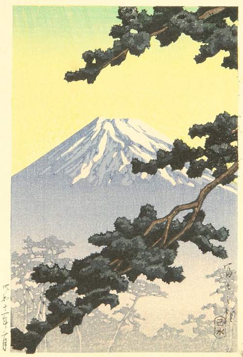Kawase Hasui - Mount Fuji in the Morning [Sacred Mount Fuji] thumbnail