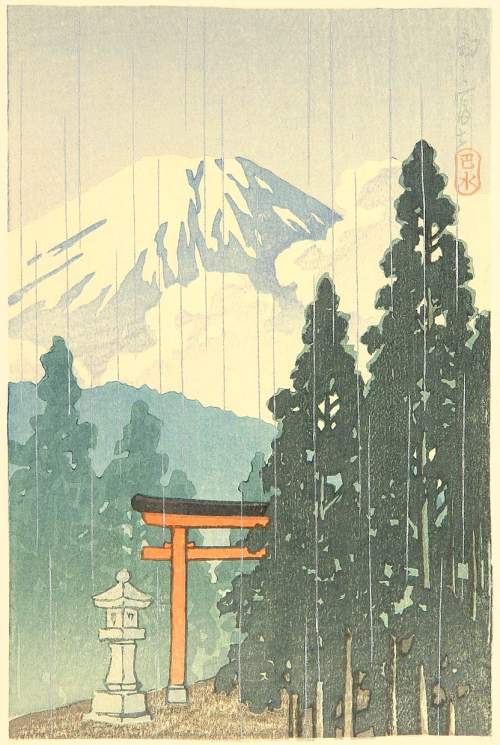 Kawase Hasui - Mount Fuji in the Rain thumbnail