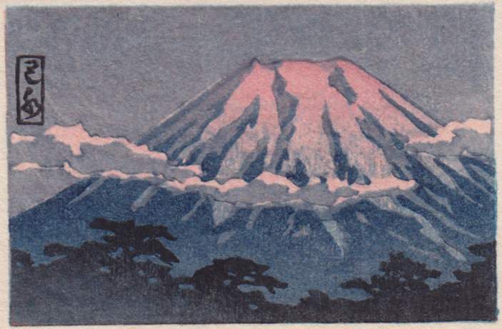 Mount Fuji - Kawase Hasui Catalogue woodblock print
