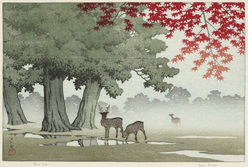 Kawase Hasui - Nara Park thumbnail