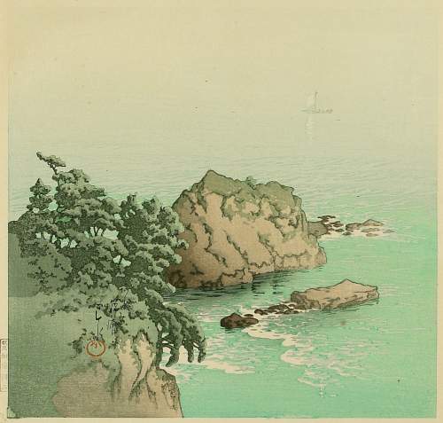 Kawase Hasui - Nishikiura Beach, Atami thumbnail