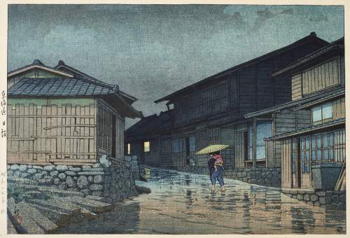 Kawase Hasui - Nissaka on the Tokaido Road thumbnail