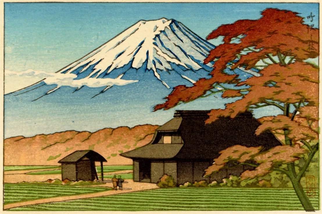Nozawa in Autumn - Kawase Hasui Catalogue woodblock print