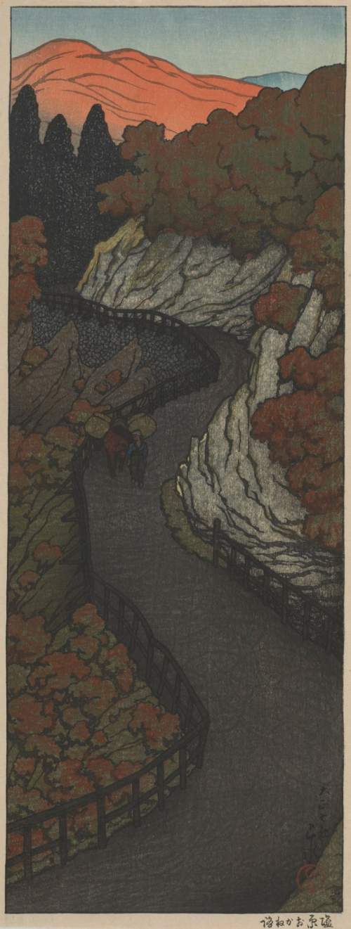 Kawase Hasui - The Okane Road, Shiobara thumbnail
