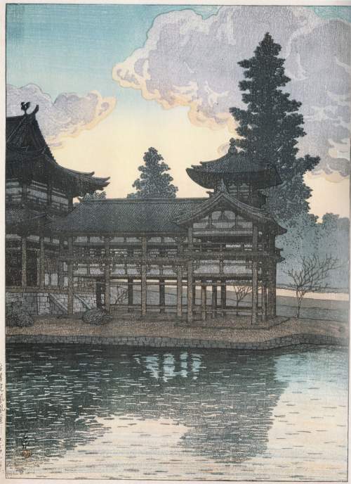 Kawase Hasui - Phoenix Hall, Byodo-in Temple thumbnail