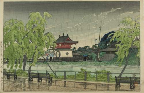 Kawase Hasui - Rain at Shinobazu Pond thumbnail