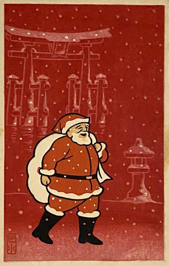 Santa Claus #3 - Kawase Hasui Catalogue woodblock print