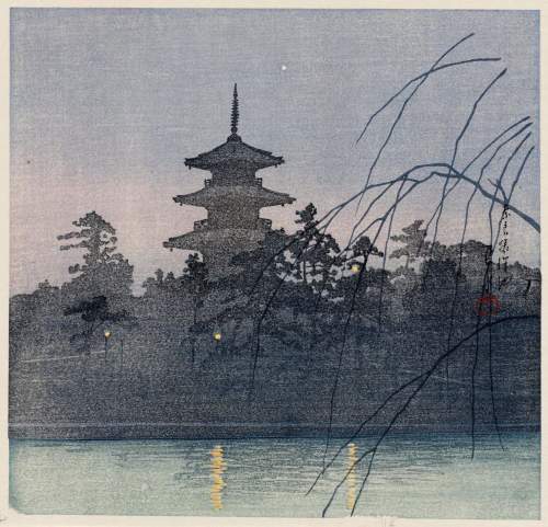 Kawase Hasui - Sarusawa Pond in Nara thumbnail