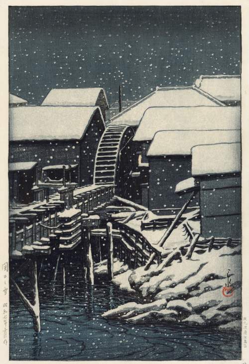 Kawase Hasui - Snow at Sekiguchi thumbnail