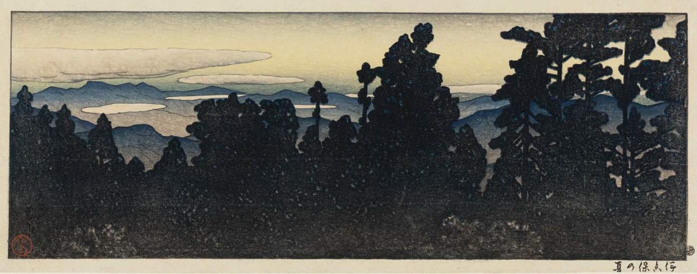 Summer in Ikaho - Kawase Hasui Catalogue woodblock print