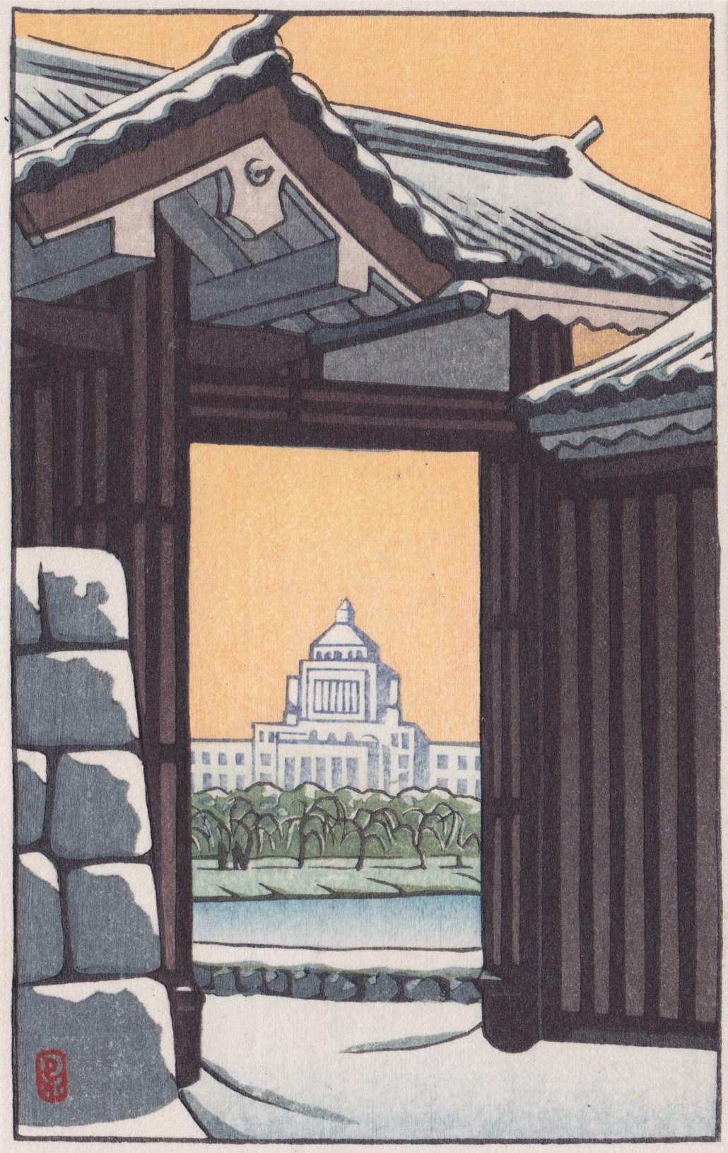 Tokyo - Old and New - Kawase Hasui Catalogue woodblock print