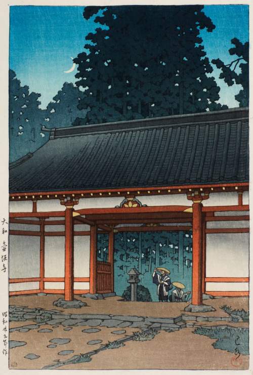 Kawase Hasui - Tsubosaka Temple, Yamato thumbnail