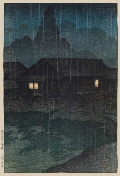 Kawase Hasui - Tsuta Hot Springs, Mutsu Province thumbnail