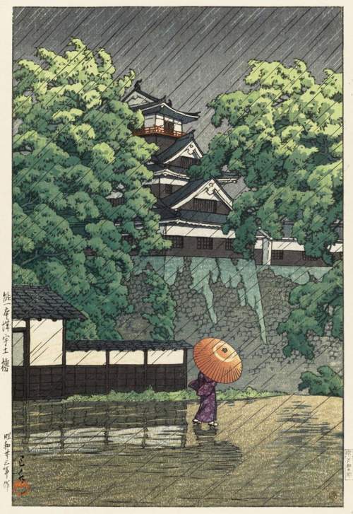 Kawase Hasui - Uda Tower, Kumamoto thumbnail