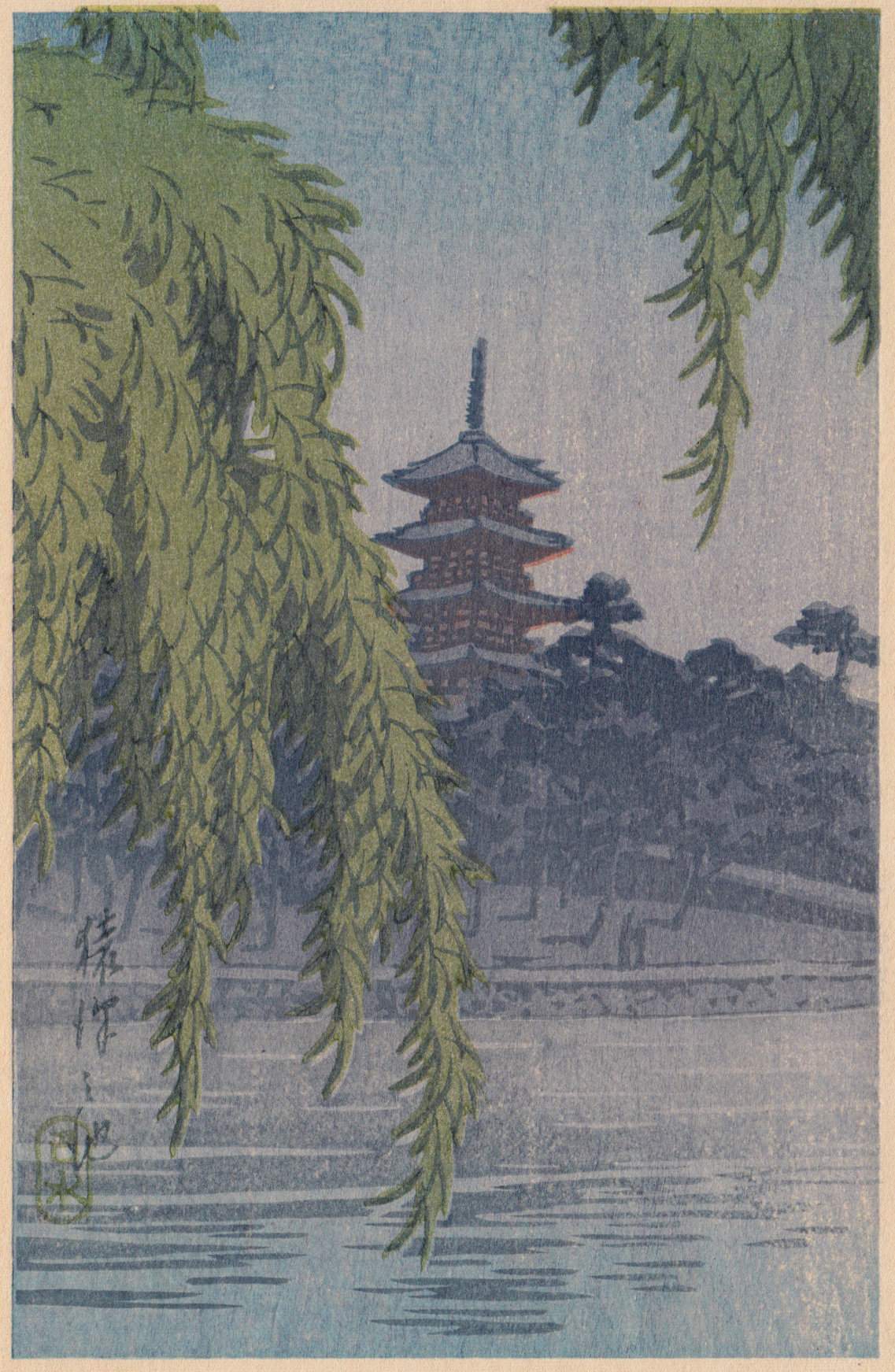 Ueno Park, Tokyo - Kawase Hasui Catalogue woodblock print