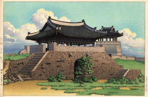 Kawase Hasui - West Gate, Suwon, Korea thumbnail
