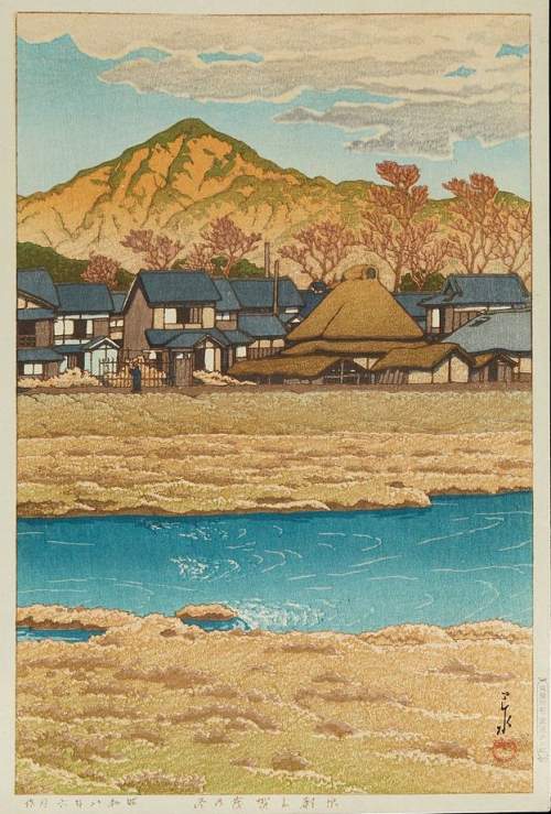 Kawase Hasui - Winter in Kamigamo, Kyoto thumbnail