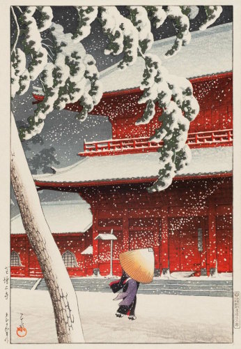 Hasui Zojoji Temple in Shiba sequence 9