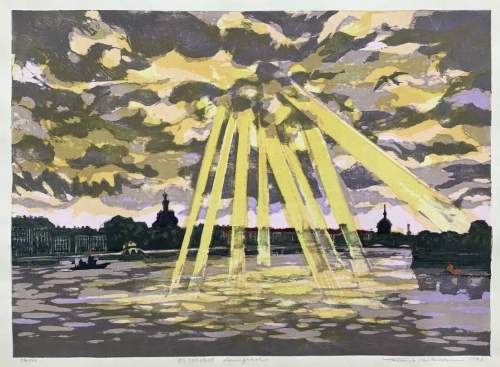 Kitaoka Fumio - Afterglow of the Neva River, Leningrad thumbnail