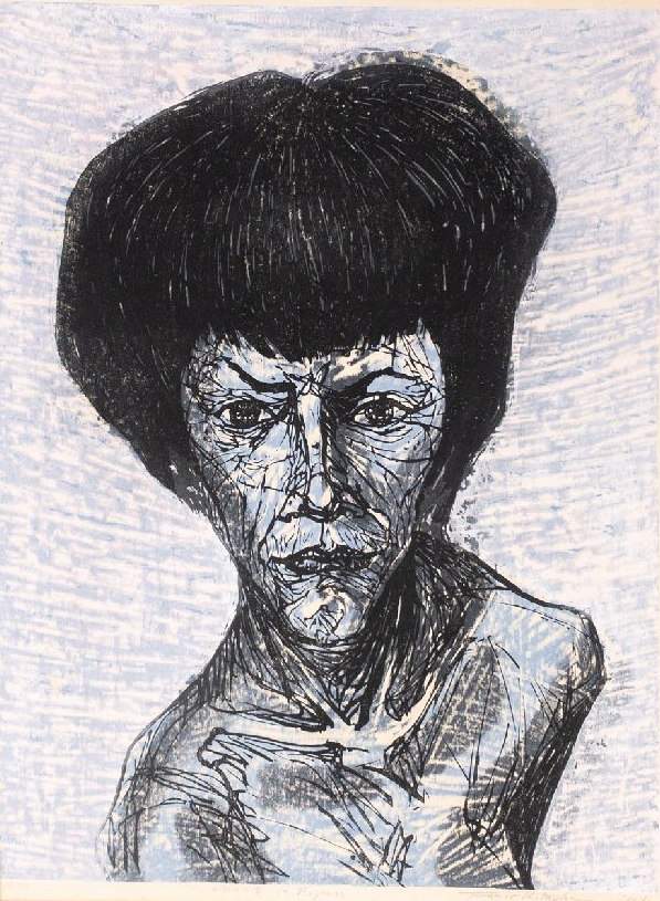 A Negress [A Black Woman] - Kitaoka Fumio Catalogue woodblock print