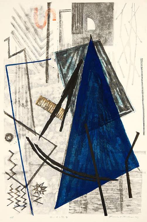 Blue Dress - Kitaoka Fumio Catalogue woodblock print