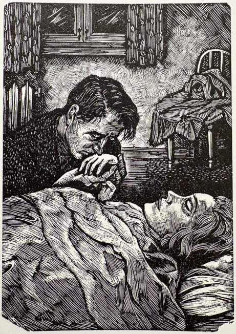 Catherine's Death - Kitaoka Fumio Catalogue woodblock print