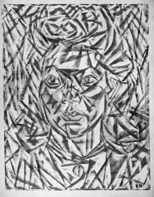 Face - Kitaoka Fumio Catalogue woodblock print