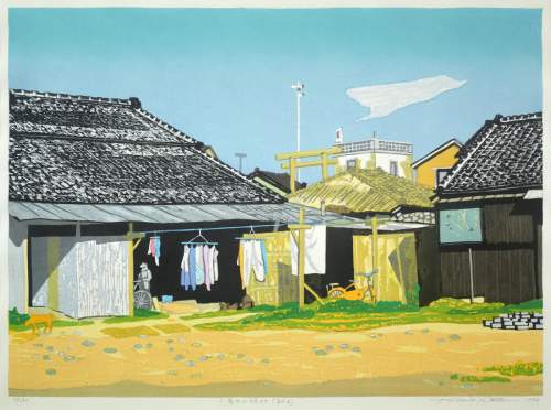 Kitaoka Fumio - Fishing Village in Late Autumn Sunshine thumbnail