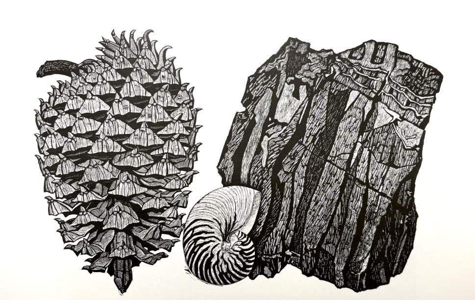 Gifts of the Earth - Kitaoka Fumio Catalogue woodblock print