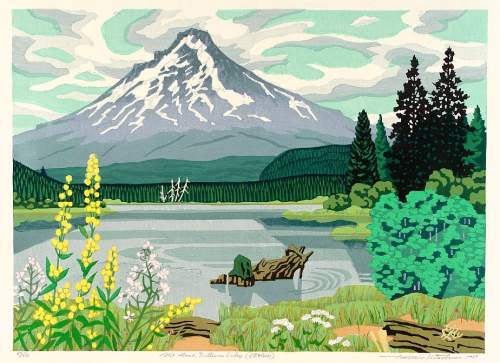 Kitaoka Fumio - Mt Hood and Trillium Lake, Oregon thumbnail