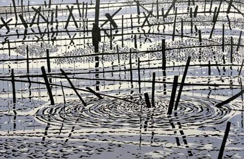 Kitaoka Fumio - Oyster Racks in Warming Waters thumbnail