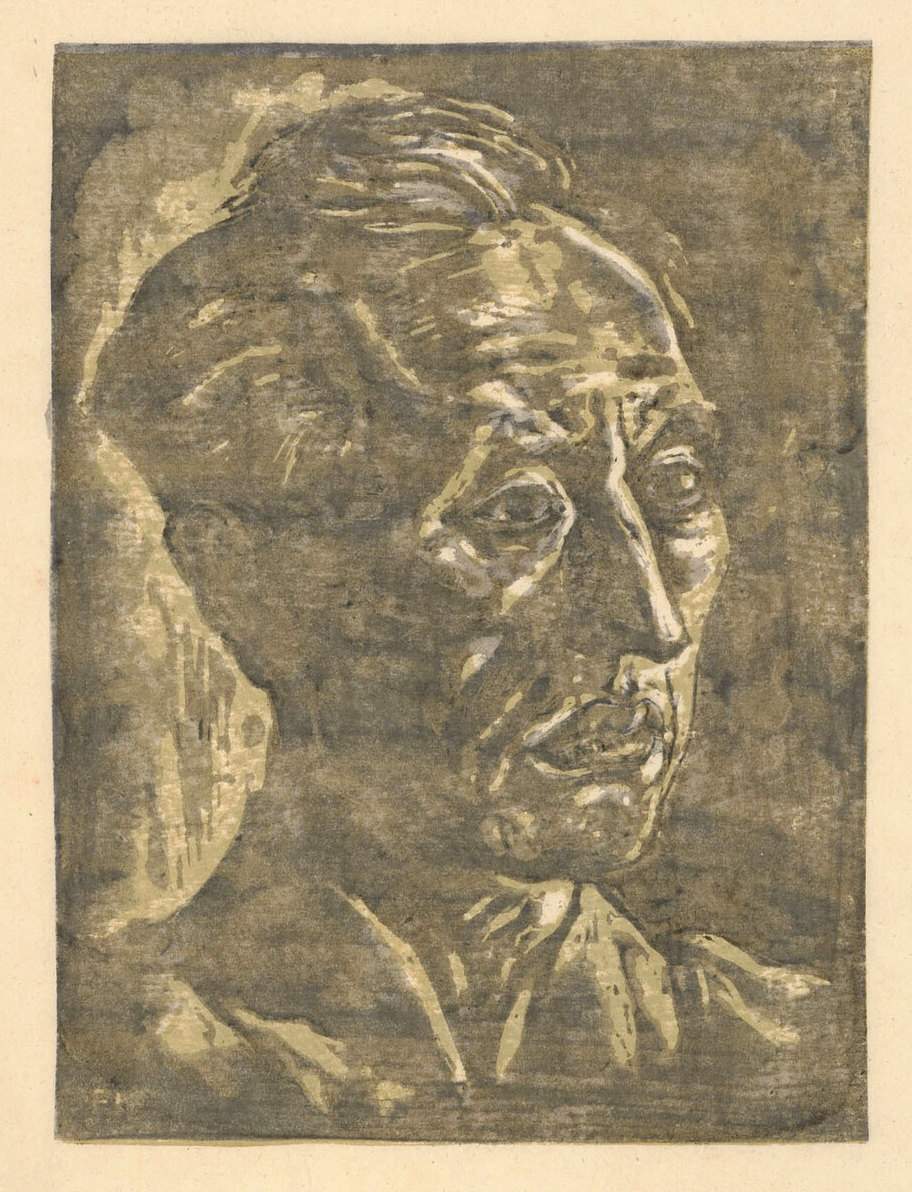 Portrait of Nagayo Yoshiro [1] - Kitaoka Fumio Catalogue woodblock print