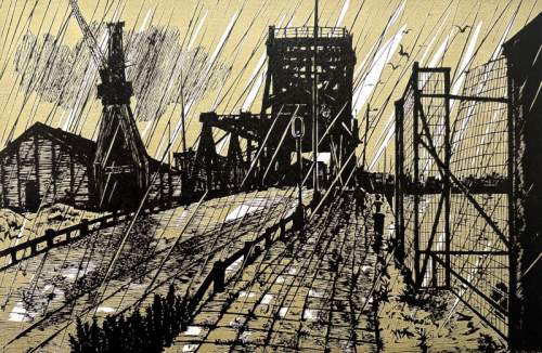 Kitaoka Fumio - Railway Bridge in Rain thumbnail